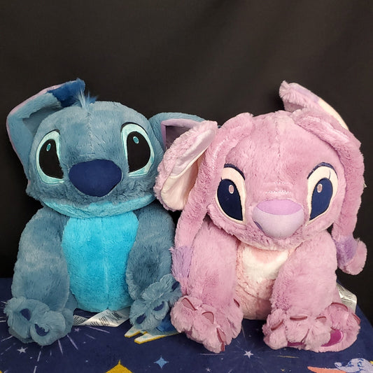 *2 Medium 15" Plush Set* Disney Parks Lilo & Stitch Plush Toy Stuffed Animal NEW