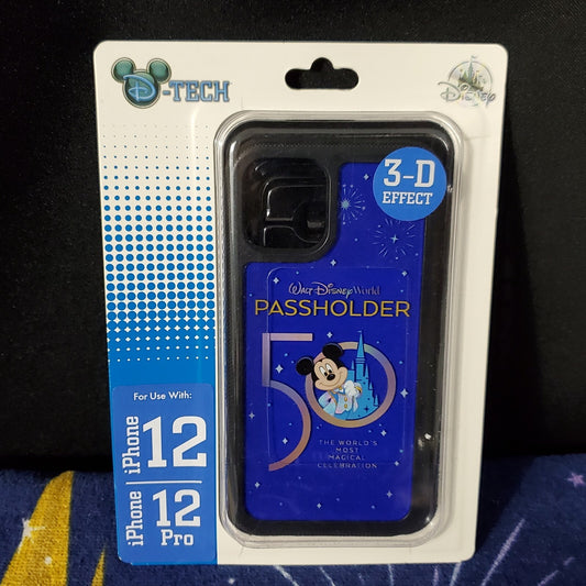 NEW Walt Disney World 50th Anniversary Passholder 3D iPhone 12 Pro Case Cover