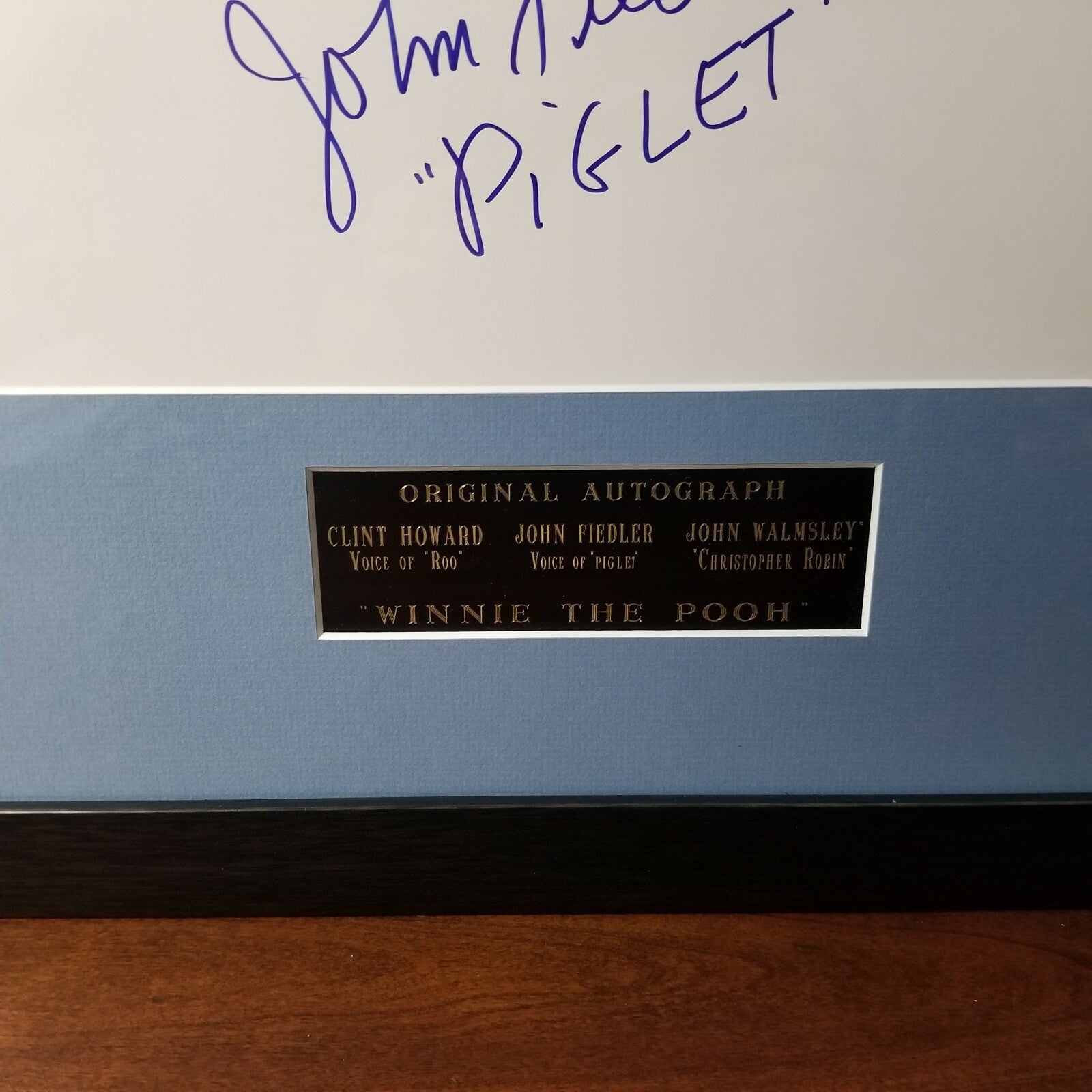 SIGNED/Autographed Disney Parks Winnie the Pooh Framed Art Artwork Piglet Roo