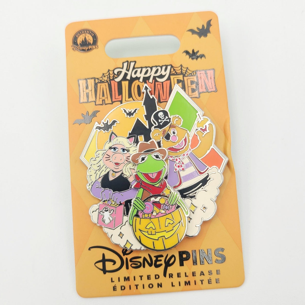 2026 Disney Park Happy Halloween Muppets Kermit Fozzie Miss Piggy Pin LR GITD