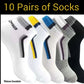 10 Pairs Men / Women Sport Stripe Cotton Bamboo Socks Ankle Low Cut Nonslip Pack