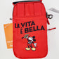2024 Disney Parks Epcot Italy Minnie Mouse Face Lug Mini Skeeter Crossbody Bag
