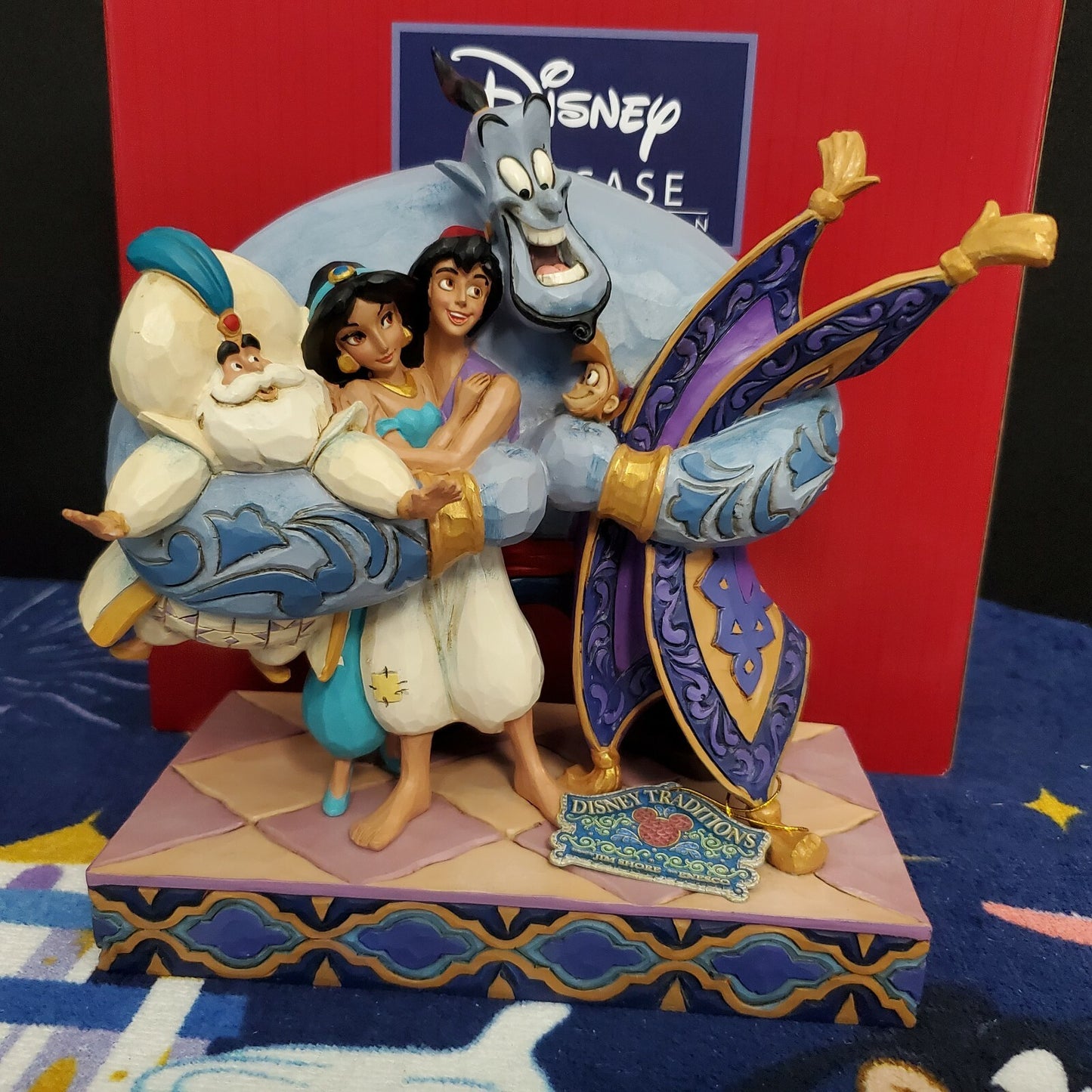 Disney Parks Enesco Jim Shore Traditions Aladdin Group Hug NIB 6005967 Jasmine