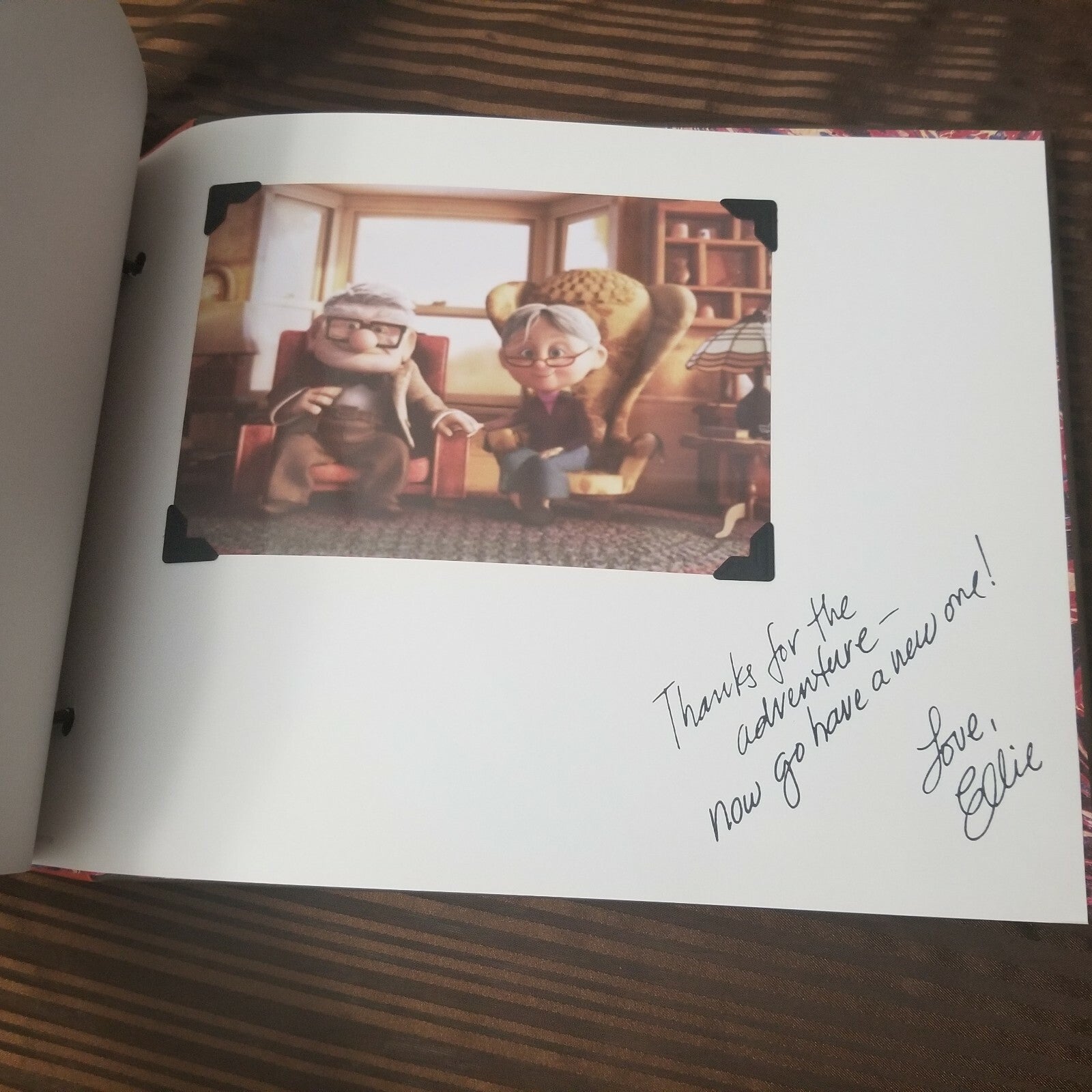 Disney Parks Pixar UP "My Adventure Book" Replica Journal Carl Ellie with Photos