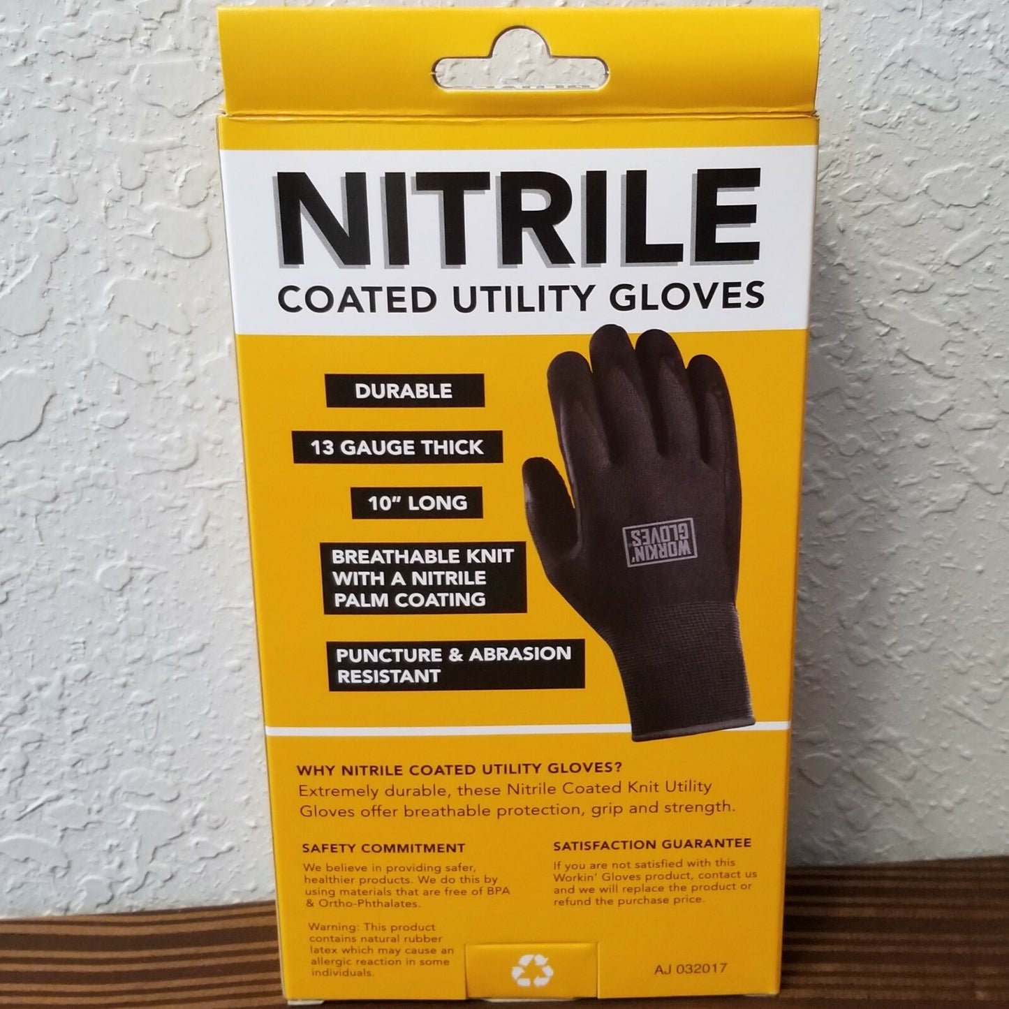 2 PAIRS Large Reusable Breathable Utility Gloves - Working Auto Nitrile Coated