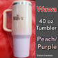 2026 WAWA Peach Light Purple XL Vacuum Tumbler Bottle Mug 40oz  Limited Edition
