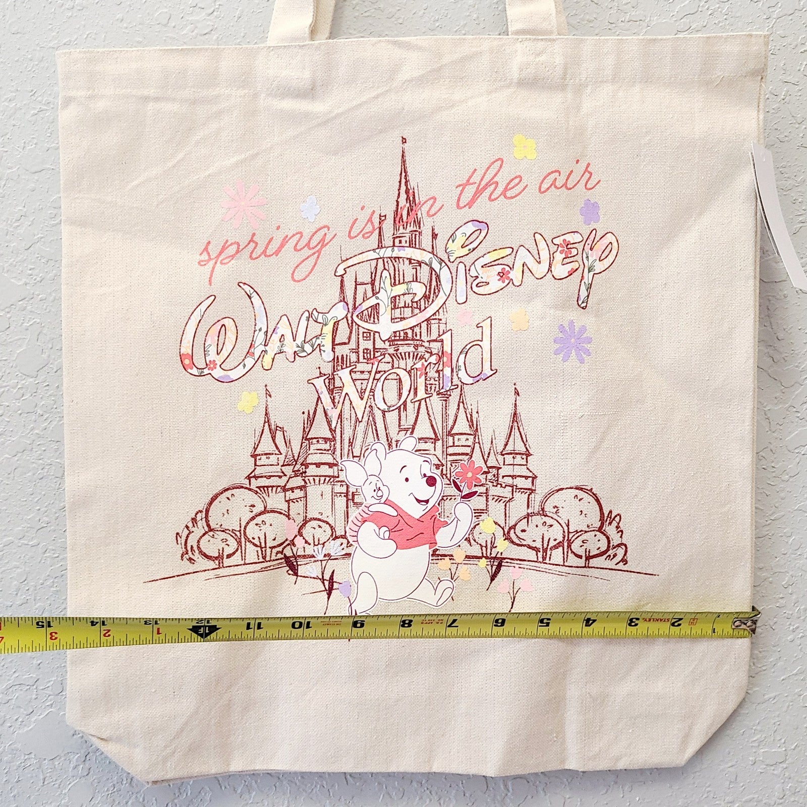 2026 Walt Disney World Park Winnie the Pooh Spring is in the Air Tote Bag Piglet