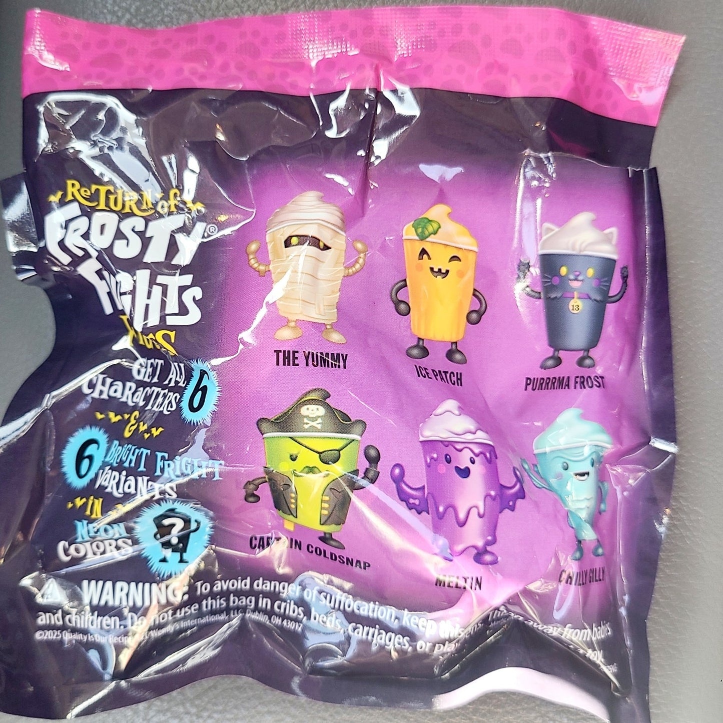WENDYS FROSTY FRIGHTS 2025 Purrrma Frost Semi-Sealed Normal Variant Kids Meal