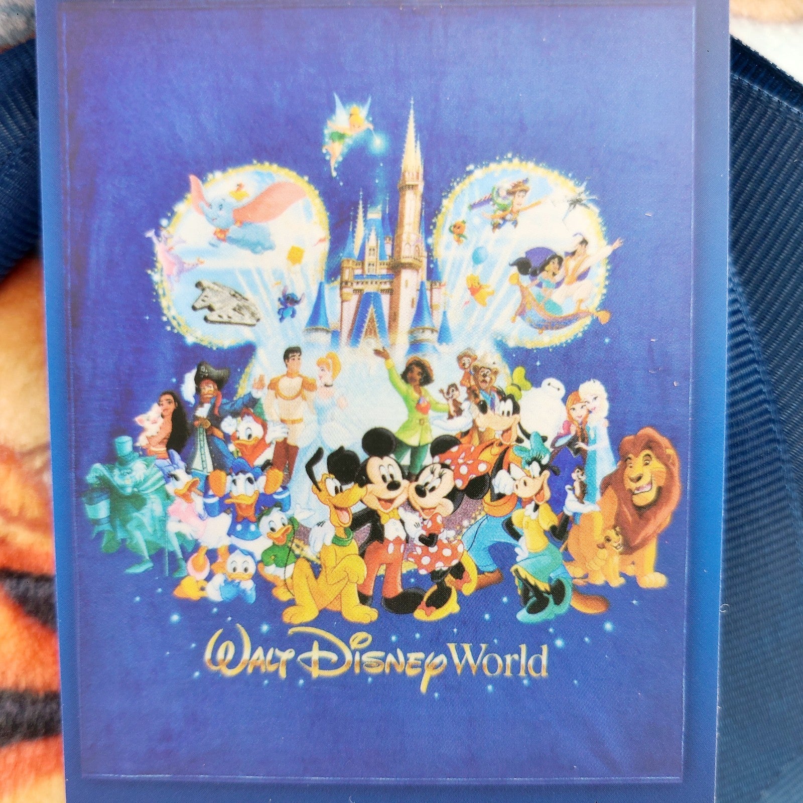 2026 Walt Disney World Park Mickey &Friends Castle Reversible Throw Blanket Navy