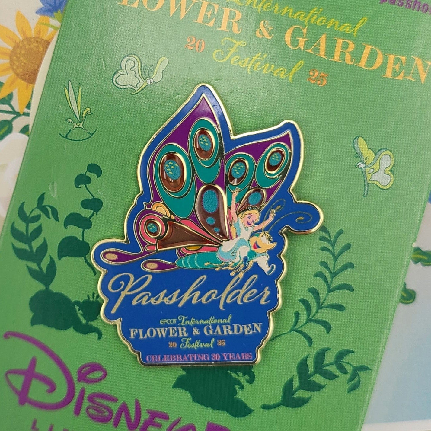2025 Disney Parks 30 Years Flower & Garden Passholder Alice Limited Release Pin