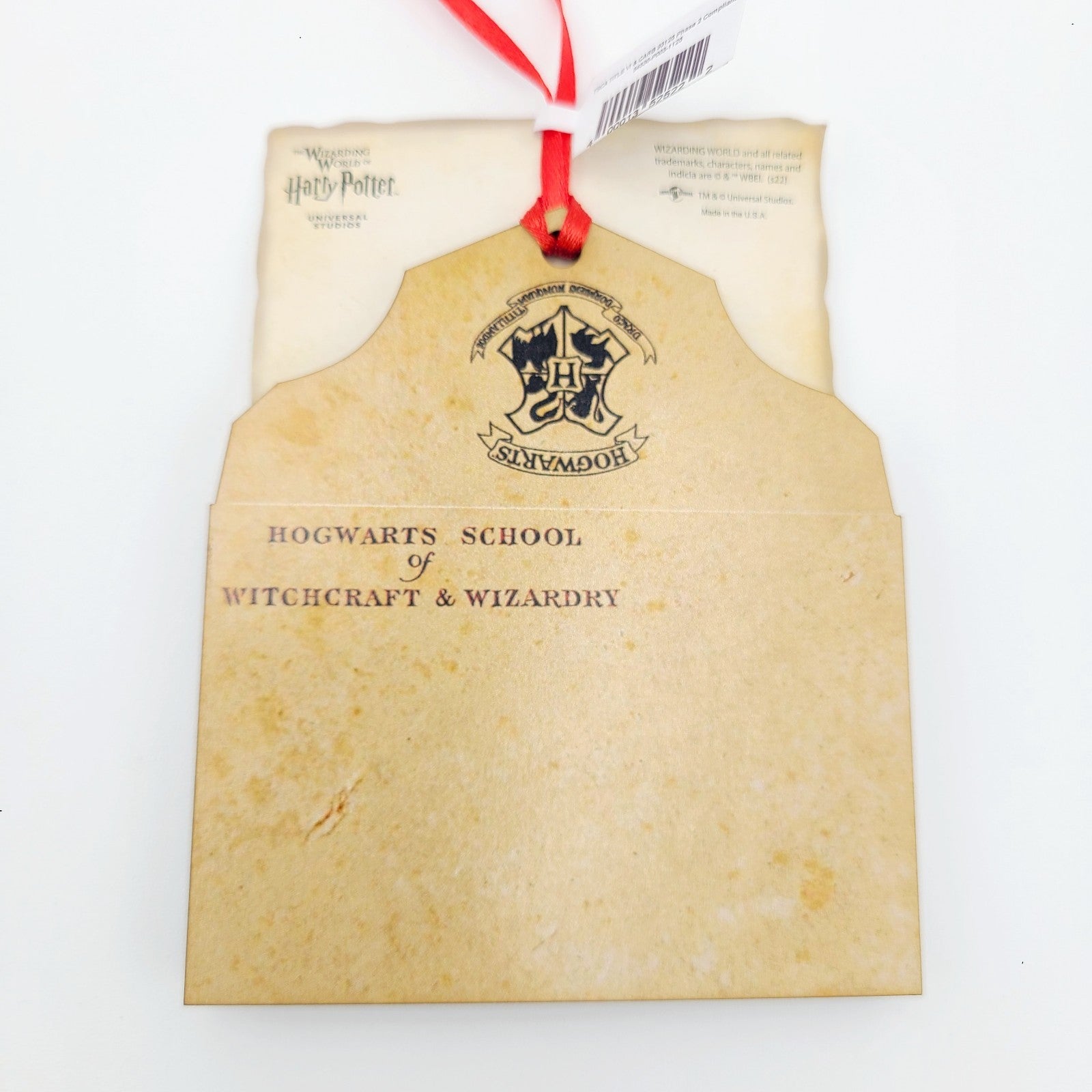 Universal Studios Harry Potter Hogwarts Acceptance Letter Christmas Ornament NWT