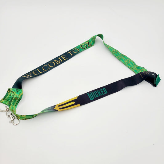 NEW Wicked Welcome To Oz Keychain Lanyard Universal Studios Orlando FL Green