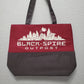 Disney Parks Star Wars Galaxy’s Edge Canvas Zipper Tote Bag Black Spire Outpost