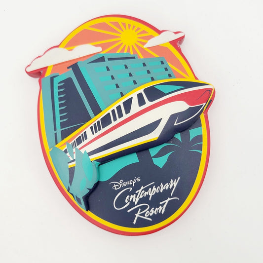 *Magnet* 2025 Walt Disney World Parks Contemporary Resort Monorail Ceramic New