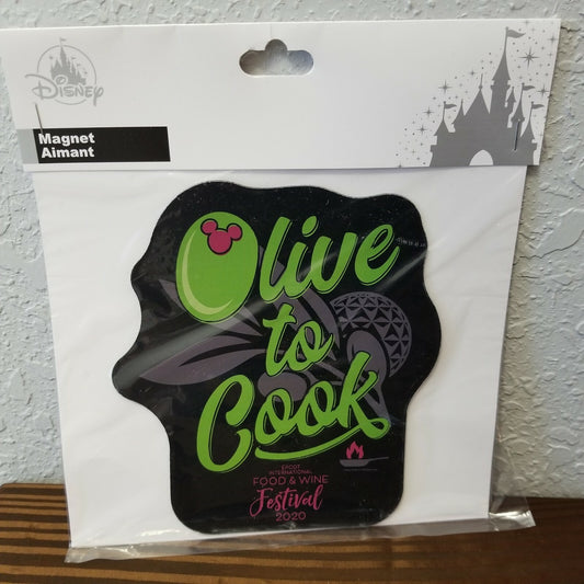 Disney Parks EPCOT 2020 Food & Wine Festival Olive To Cook WDW Magnet Car Auto