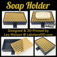 Soap Holder w/ Spout 3D Printed Black & Gold Decor Gift Decoration Lakeland3D