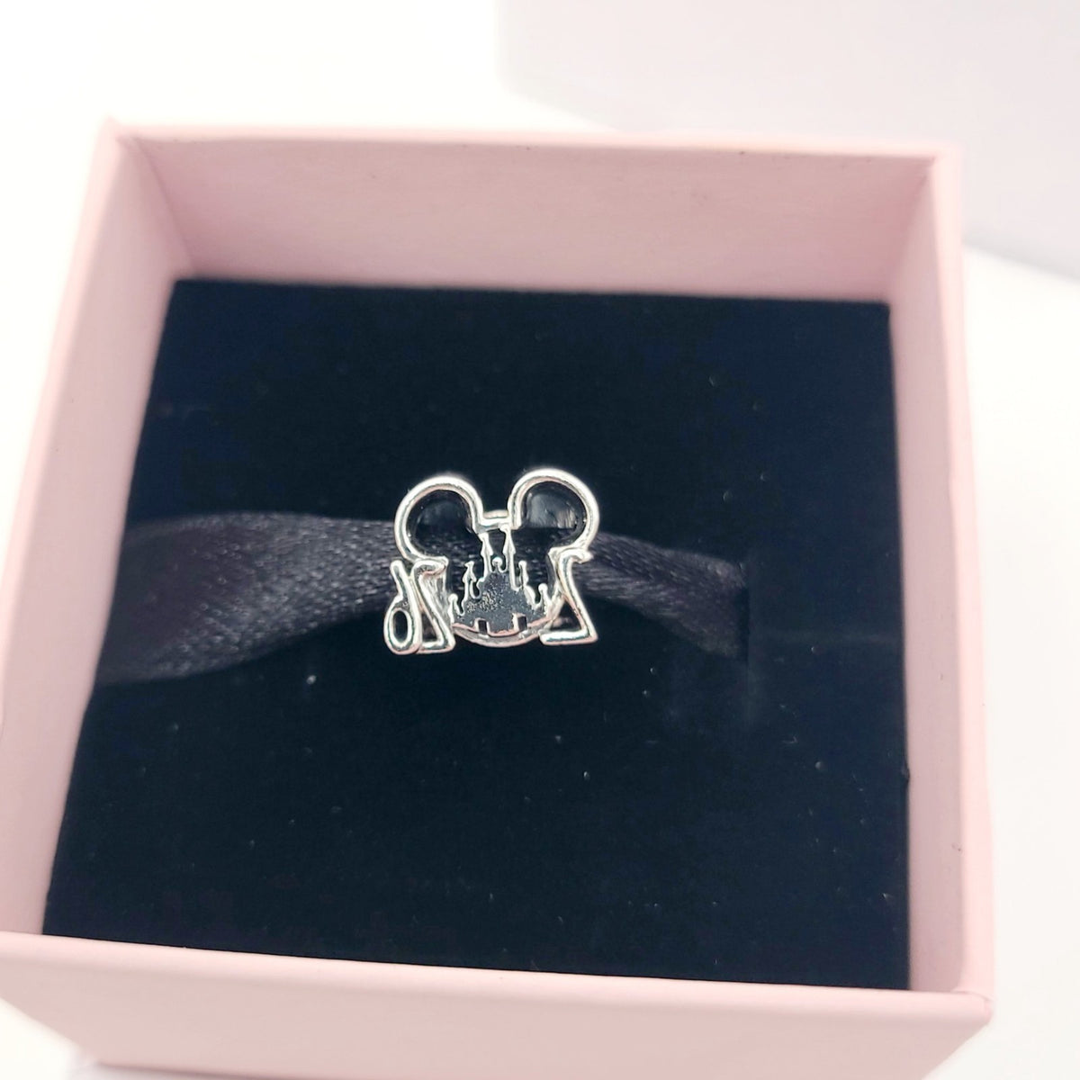 Disney Parks Pandora 2026 Mickey Castle Charm Opalescent Double Sided Exclusive