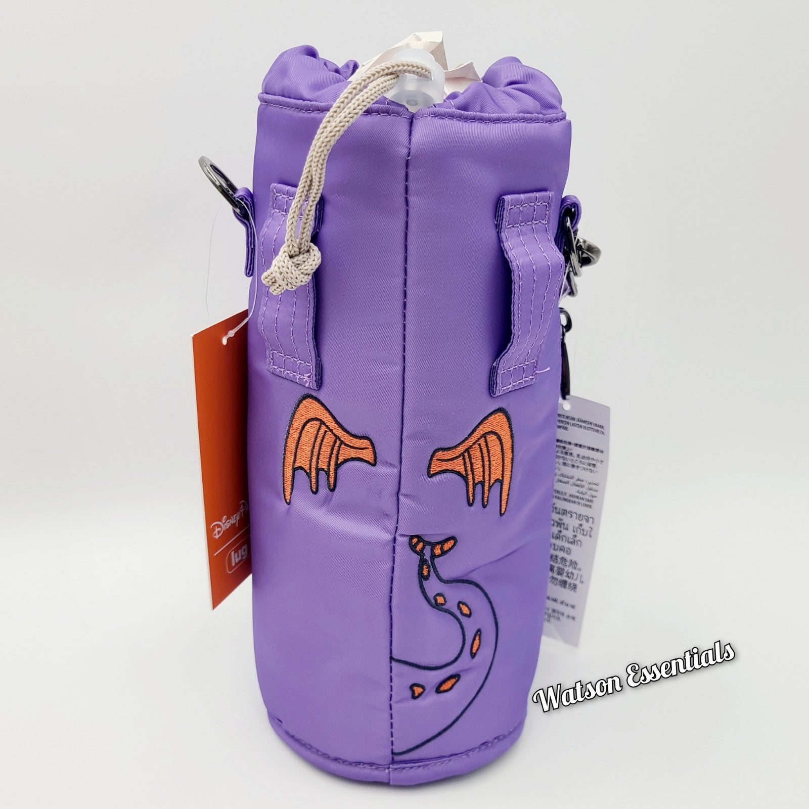 2025 Disney Parks EPCOT Center Figment Lug Water Bottle Holder Crossbody Purple