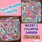 *Actual Bag* Vera Bradley Disney Mickey's Colorful Garden Hipster Bag Minnie New