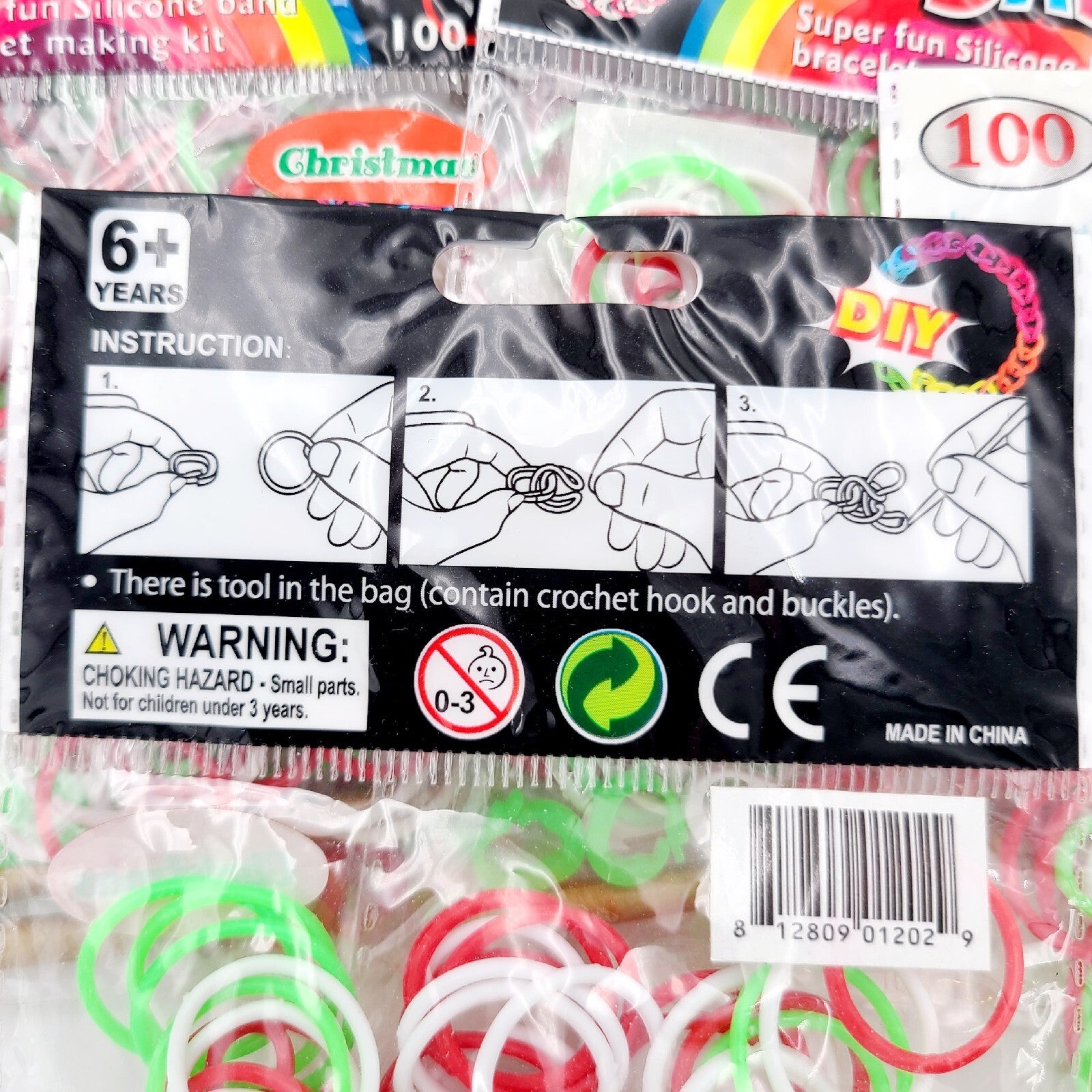 15 DIY Sets Christmas Holidays Kids Bracelet Silicone Band Making Kit With Tool 
