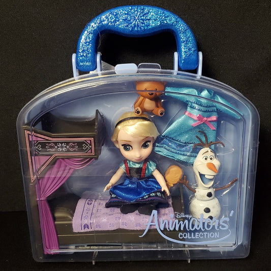NEW Disney Park Animators' Collection Frozen Elsa Olaf Mini 5" Doll Play Toy Set
