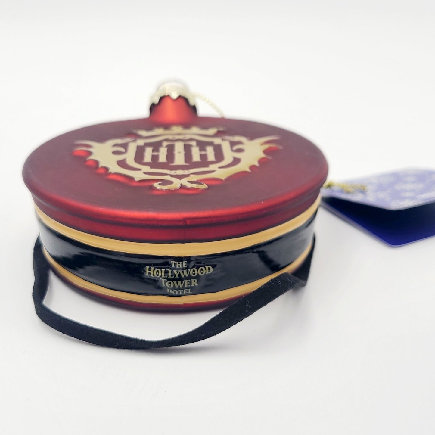 2026 Disney Parks Hollywood Studios Tower Of Terror Bellhop Hat Glass Ornament