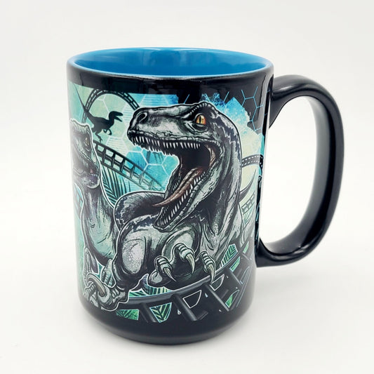 Universal Studios Jurassic World VelociCoaster Orlando Coffee Cup Mug Dinosaur