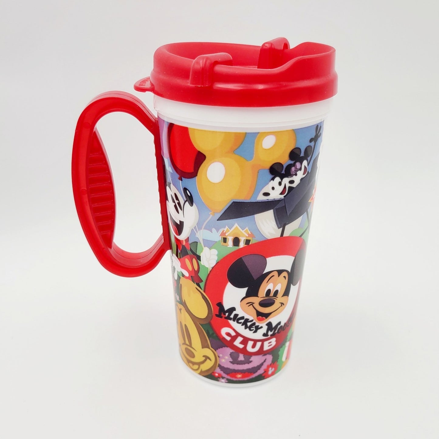 Walt Disney World Park Mickey Mouse Club Refillable Red Mug Cup Souvenir NEW WDW