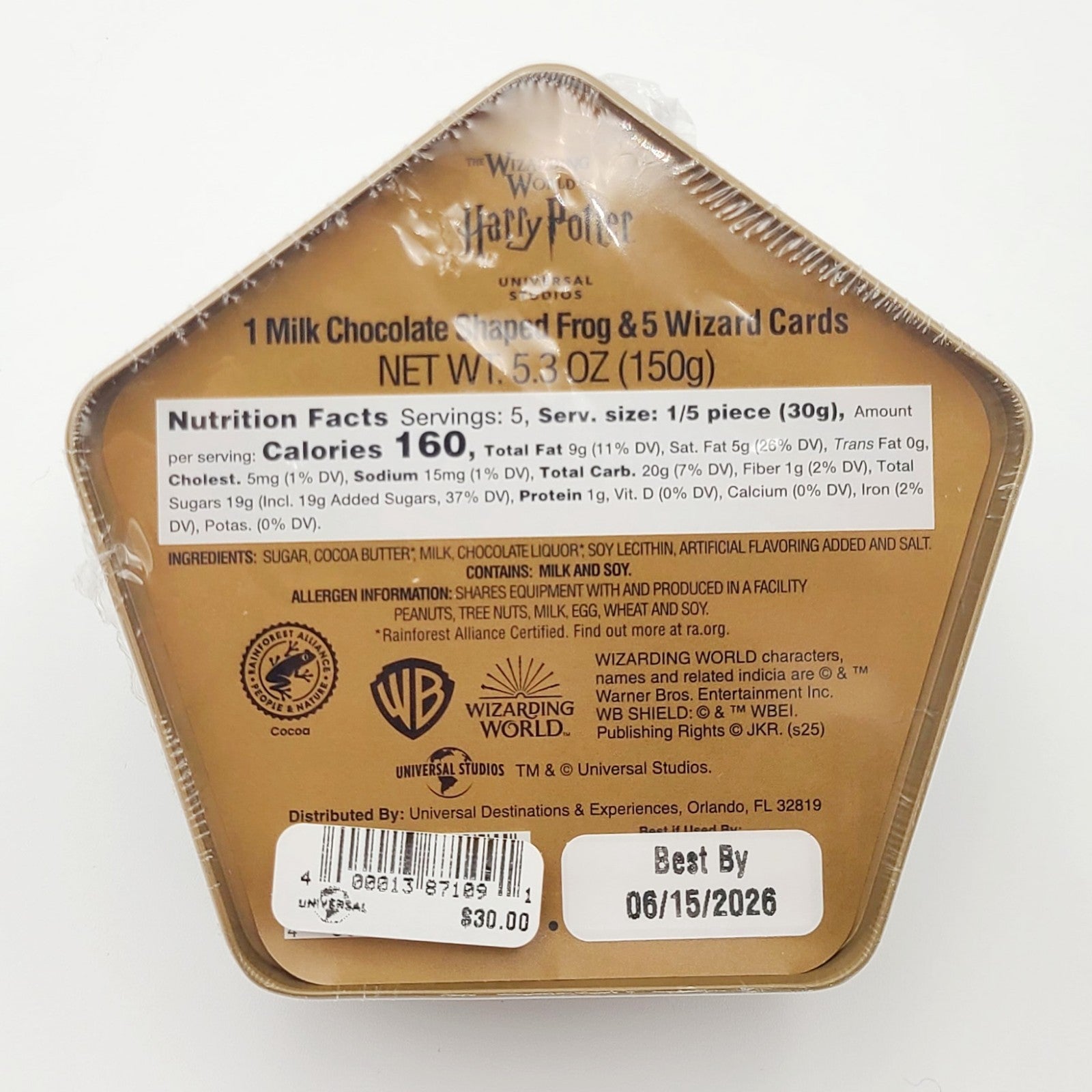 Epic Universal Harry Potter Chocolate Frog Chocogrenouil Tin Newt Scamander Card