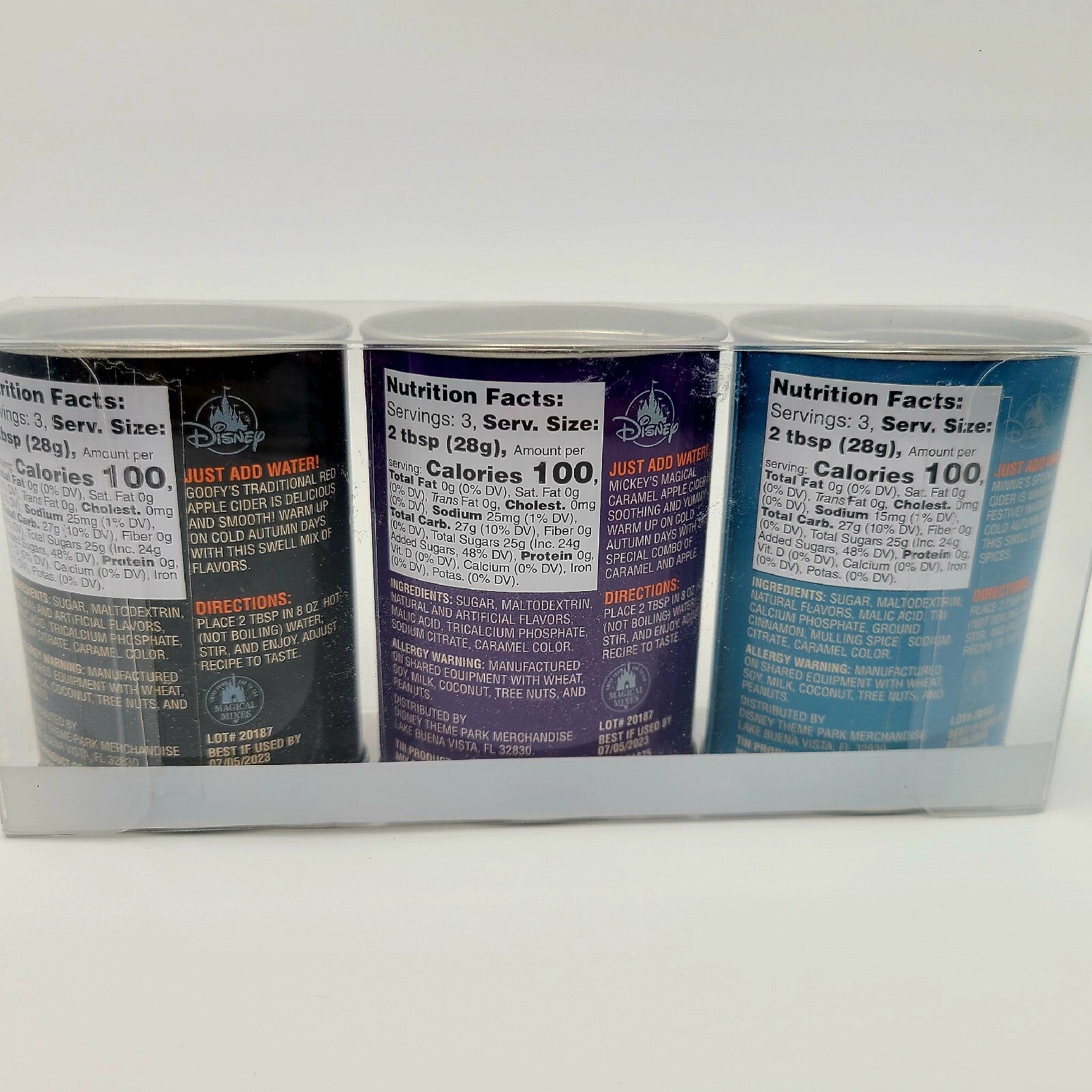 EXPIRED Disney Parks Halloween Apple Cider Drink Mix Spiced, Caramel, Red Mickey