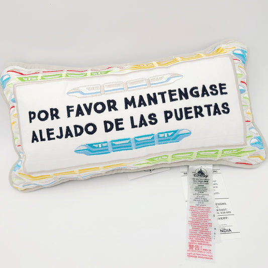 NEW Walt Disney World Parks 2026 Monorail Por Favor Mantengase Throw Pillow WDW