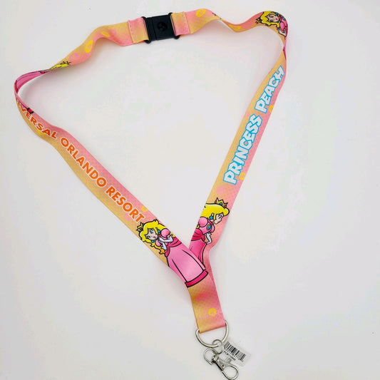 EPIC Universal Studios Hollywood Super Nintendo World Lanyard Princess Peach NEW