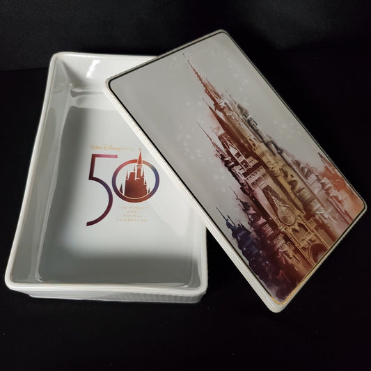 2021 Disney Parks WDW 50th Anniversary Celebration Castle Ceramic Decorative Box