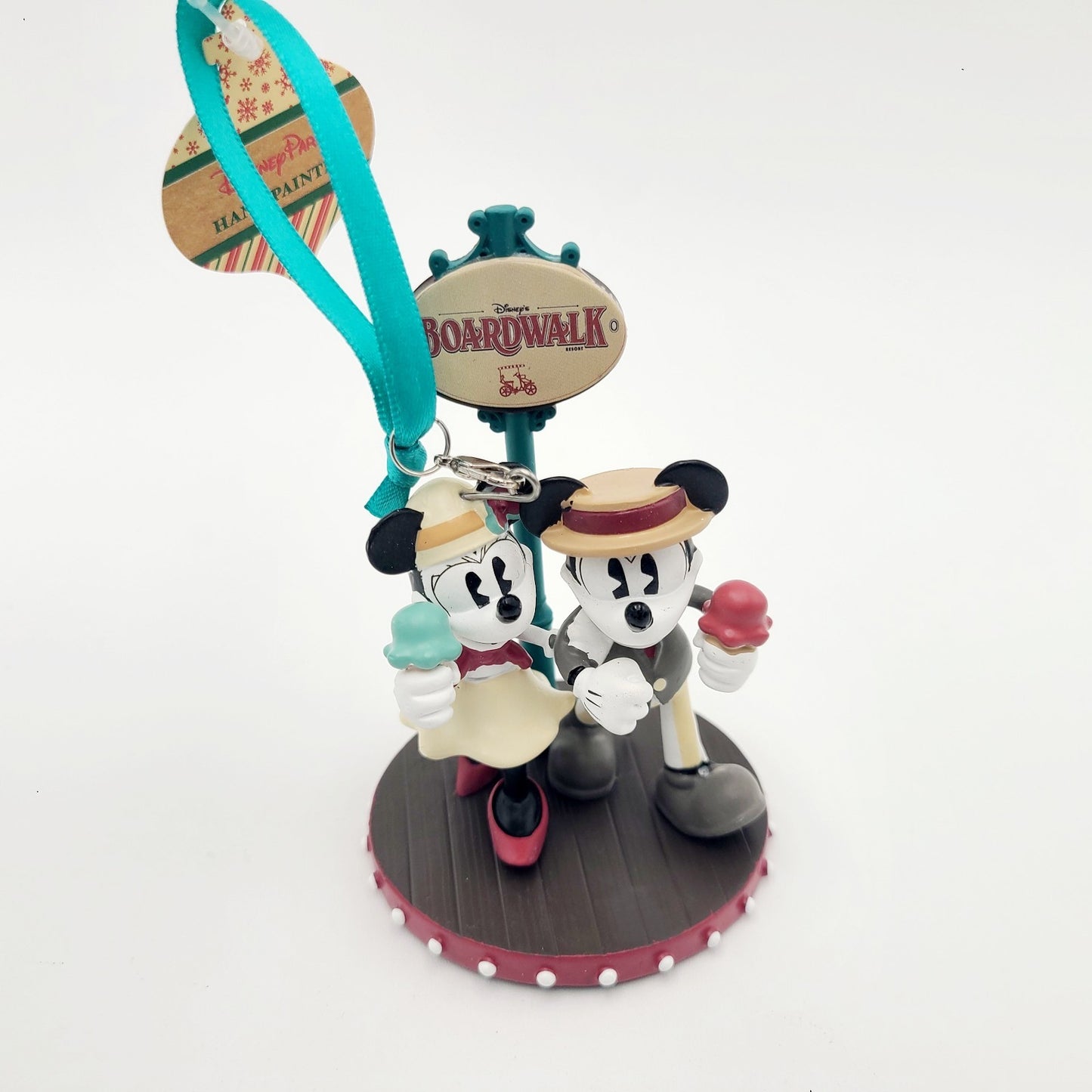 Disney World Parks Boardwalk Resort Mickey & Minnie Mouse Christmas Ornament WDW