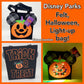 Disney Parks Mickey Jack-o'-Lantern Pumpkin 🎃 Felt Light-Up Halloween Candy Bag
