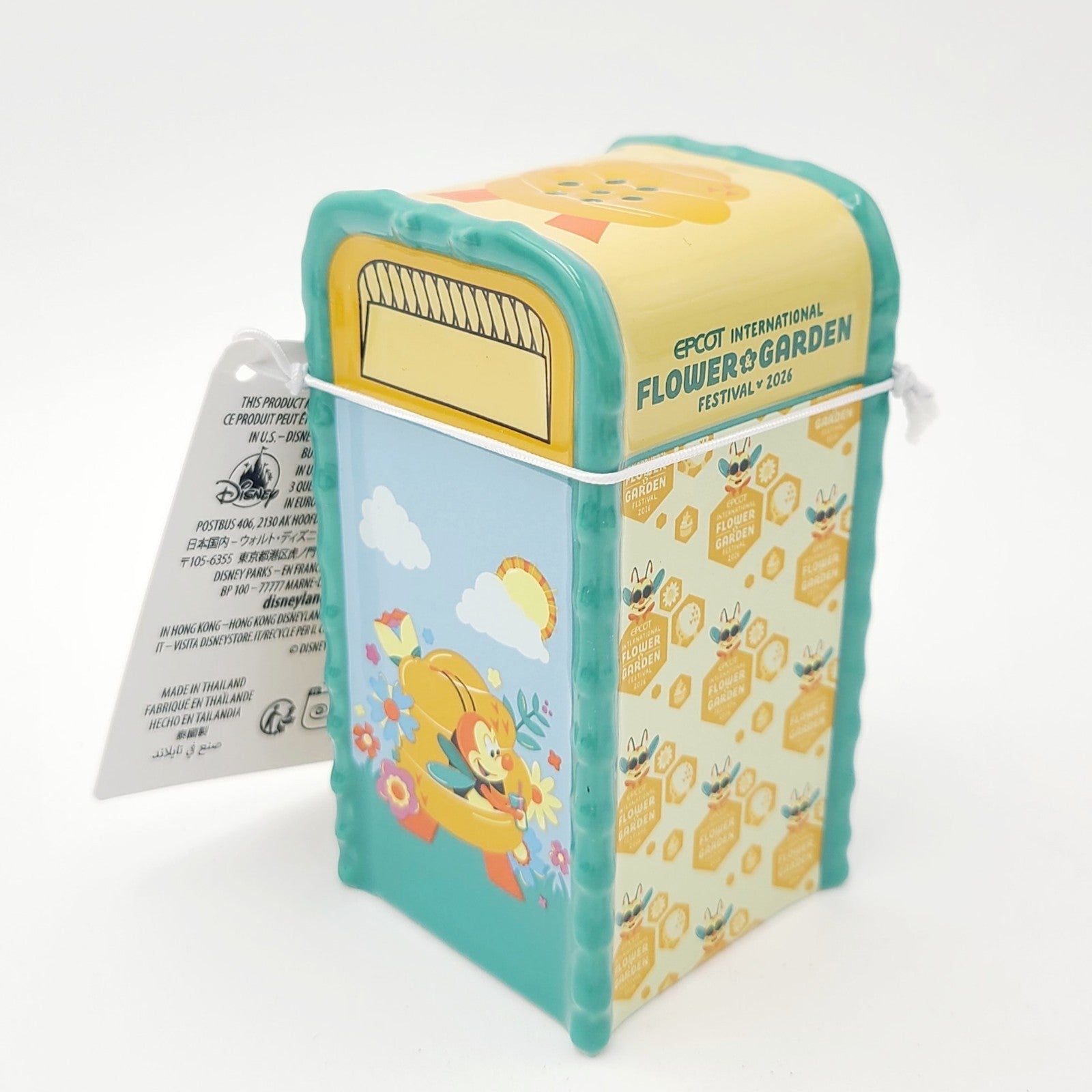 (1) Disney Parks 2026 Epcot Flower & Garden Spike The Bee Salt & Pepper Shaker