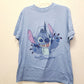 LARGE Walt Disney World Park Shirt Adult Blue Stitch Castle Mickey Mouse T-Shirt