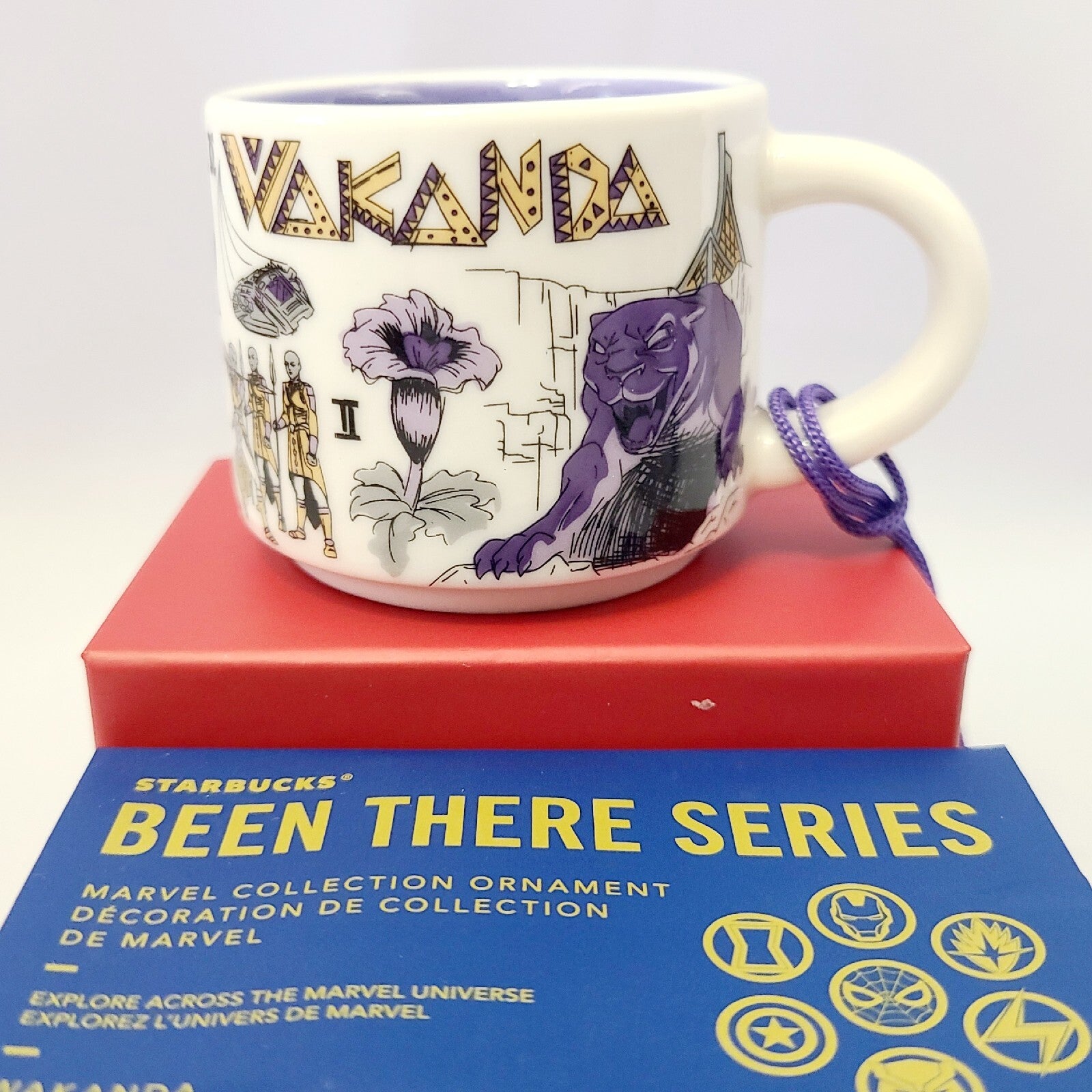 Disney Parks Starbucks Been There Black Panther Wakanda Forever ORNAMENT 2oz Mug