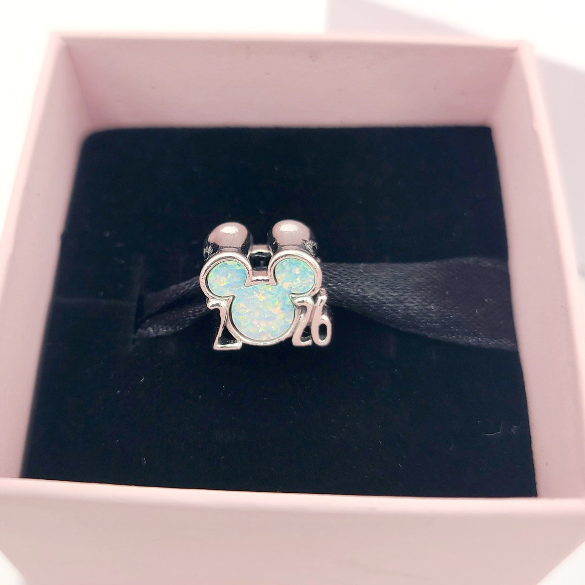 Disney Parks Pandora 2026 Mickey Castle Charm Opalescent Double Sided Exclusive