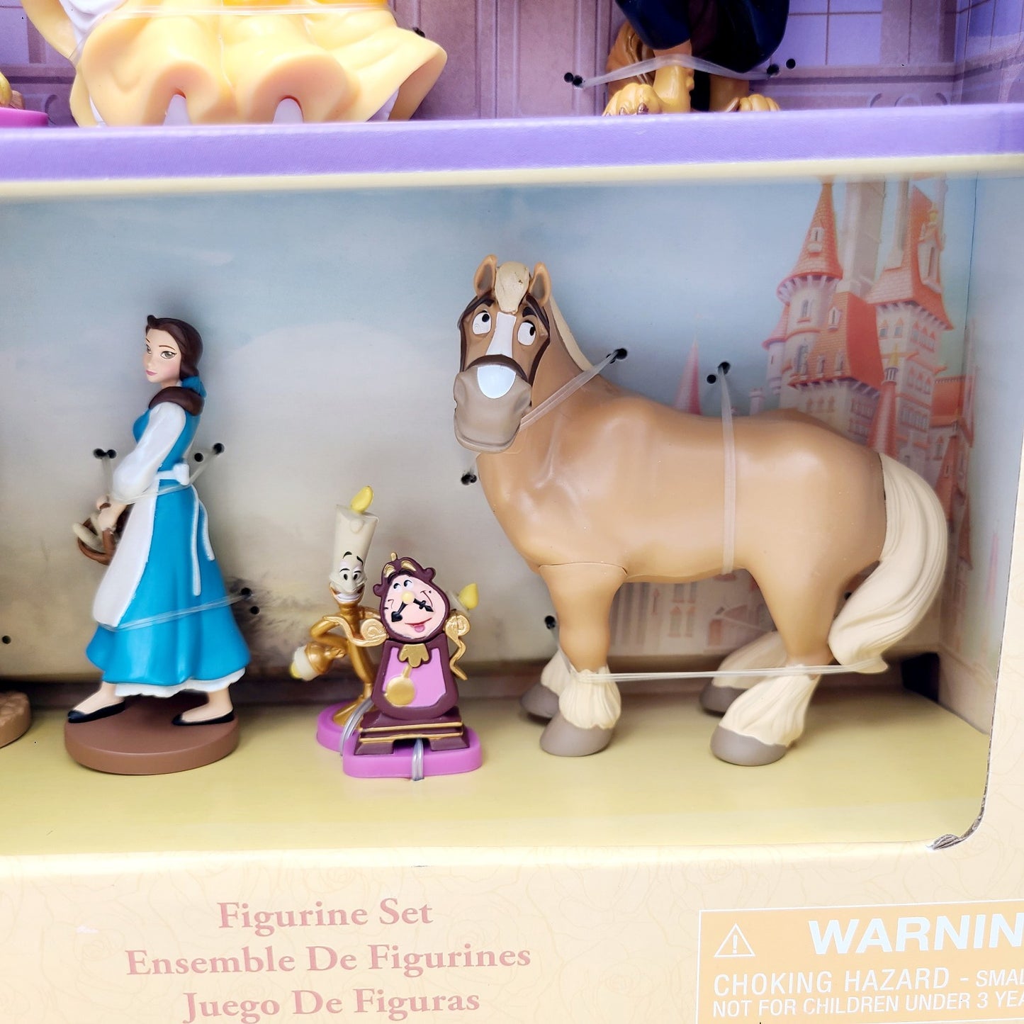 Disney Parks Beauty & Beast Figurine 7 Piece Playset Toy Set Belle Cake Toppers