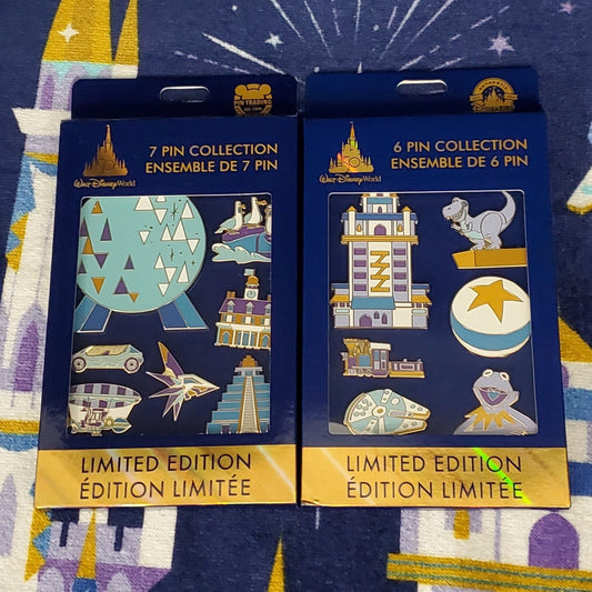 *EPCOT & Hollywood Studios Box Pin Sets* 2022 Walt Disney World 50th Anniversary