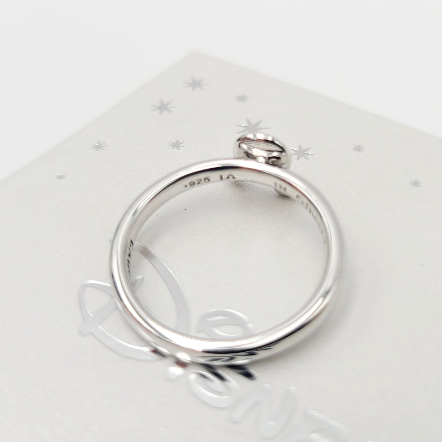 SOLD OUT Disney Store Mickey Icon Diamond Ring Women Size 8 Laughter Is Timeless