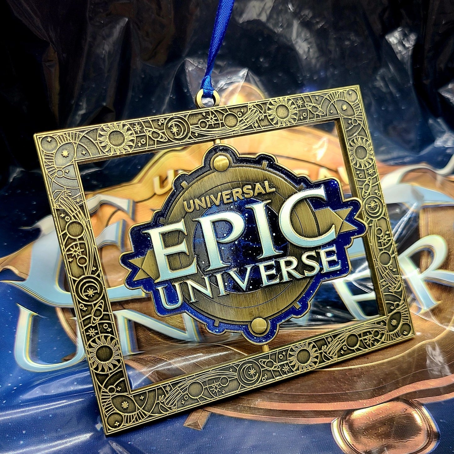 EPIC Universe Emblem Logo Spinner Metal Ornament Universal Studios Orlando Spin