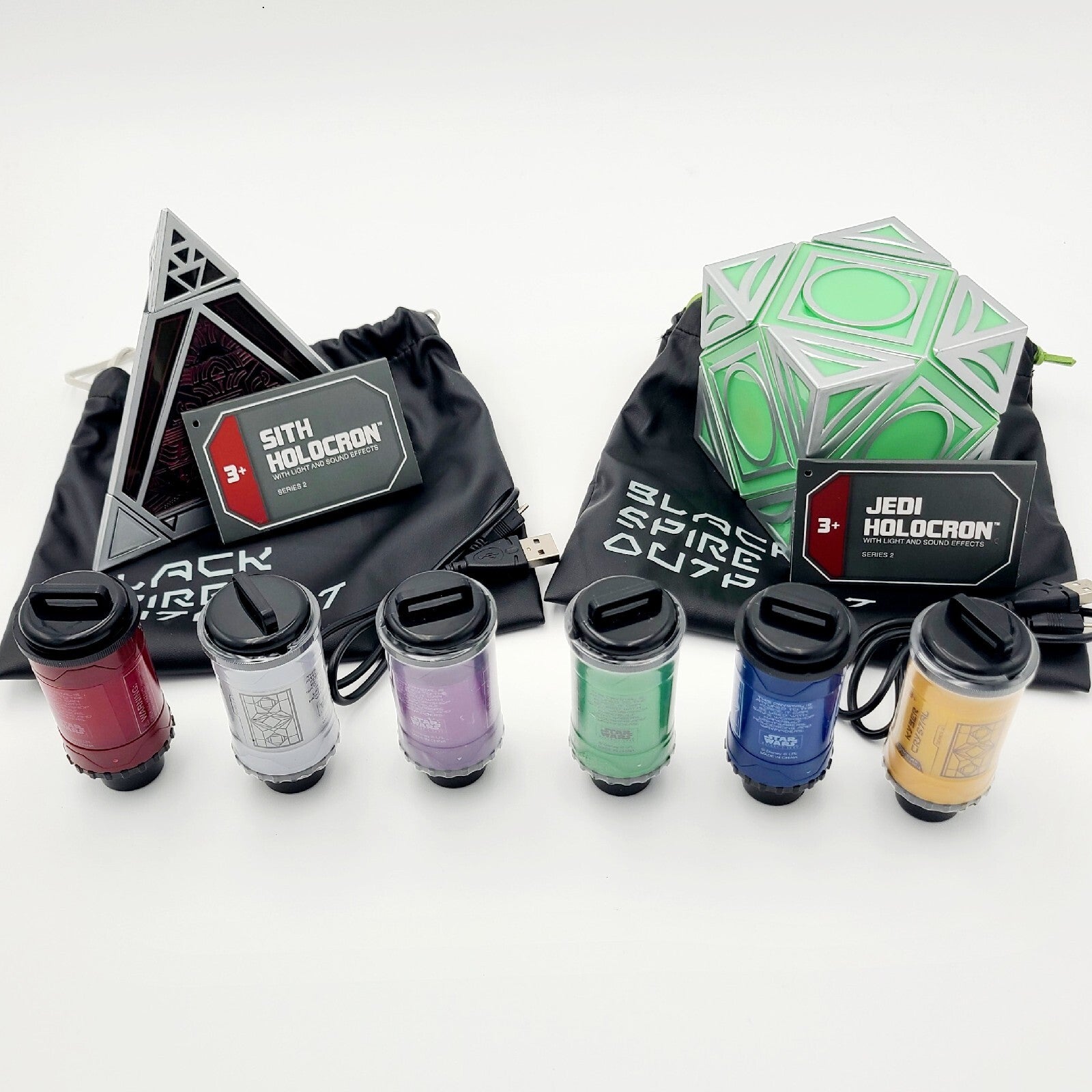 Star Wars Galaxys Edge Series 2 Jedi & Sith Holocron, Complete Kyber Crystal Set