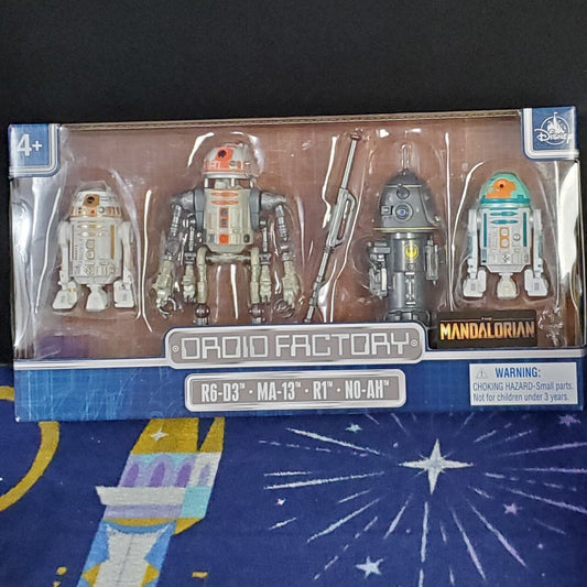 Disney Parks Droid Factory Set 4 Mandalorian Droids R6-D3, MA-13, R1, & NO-AH