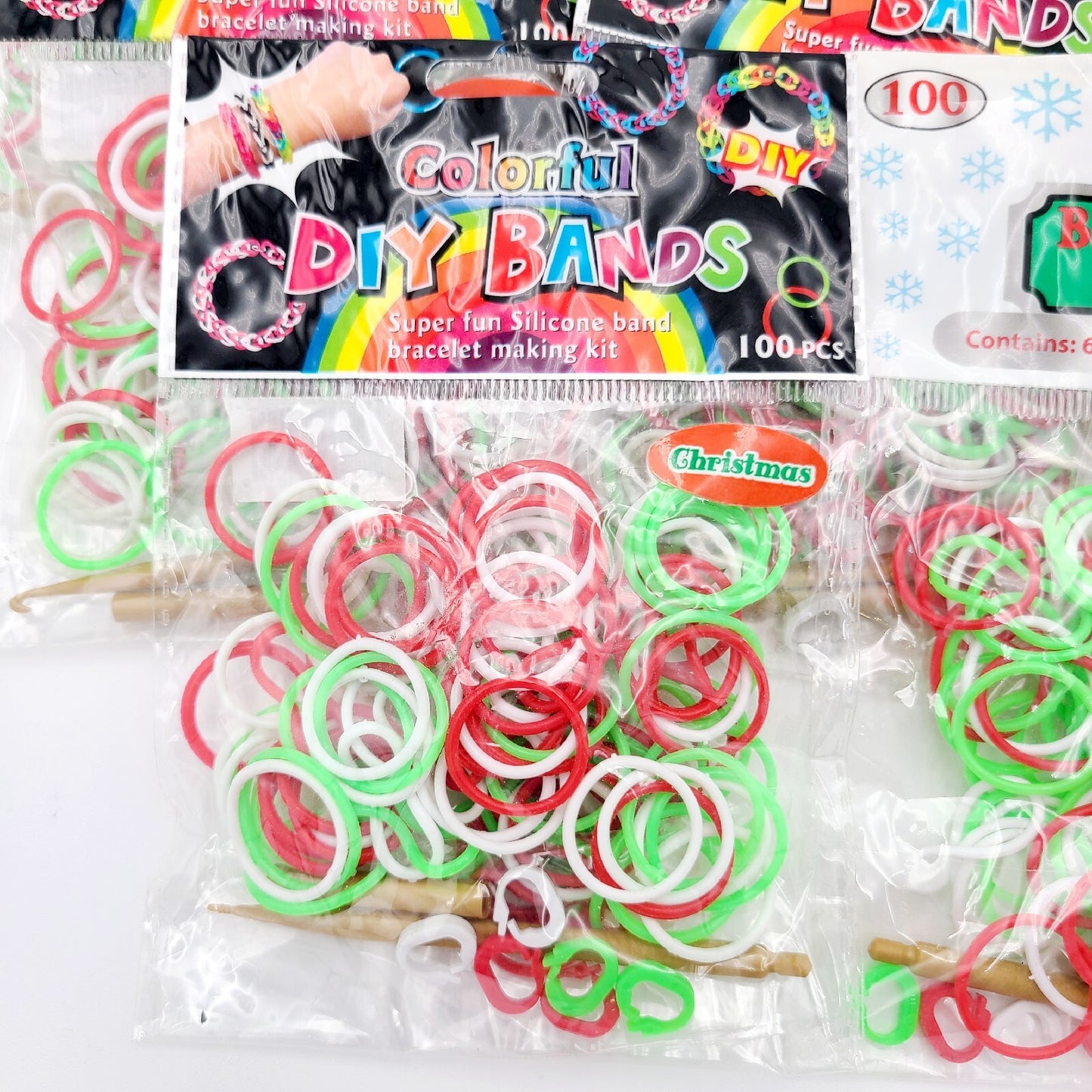 15 DIY Sets Christmas Holidays Kids Bracelet Silicone Band Making Kit With Tool 