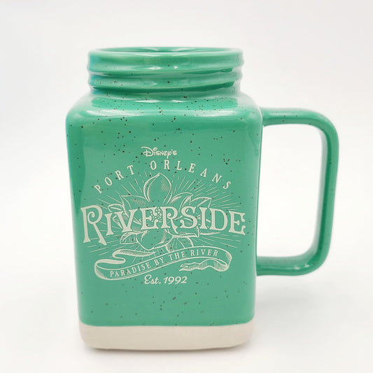 2025 Disney Parks Port Orleans Resort Riverside Mason Jar Ceramic Coffee Mug NEW