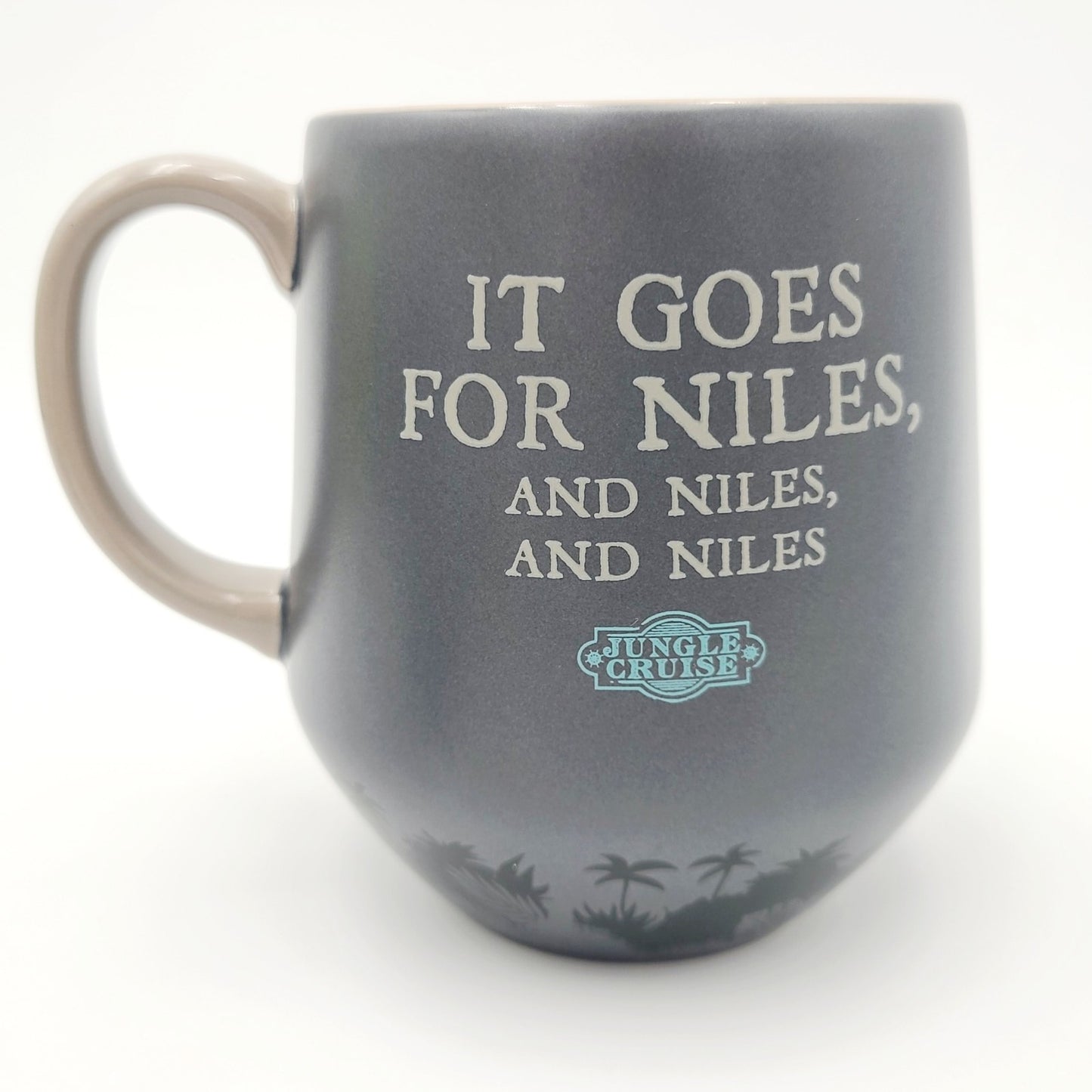 (1) Disney World Parks Jungle Cruise It goes for Niles, and Niles Coffee Mug NEW
