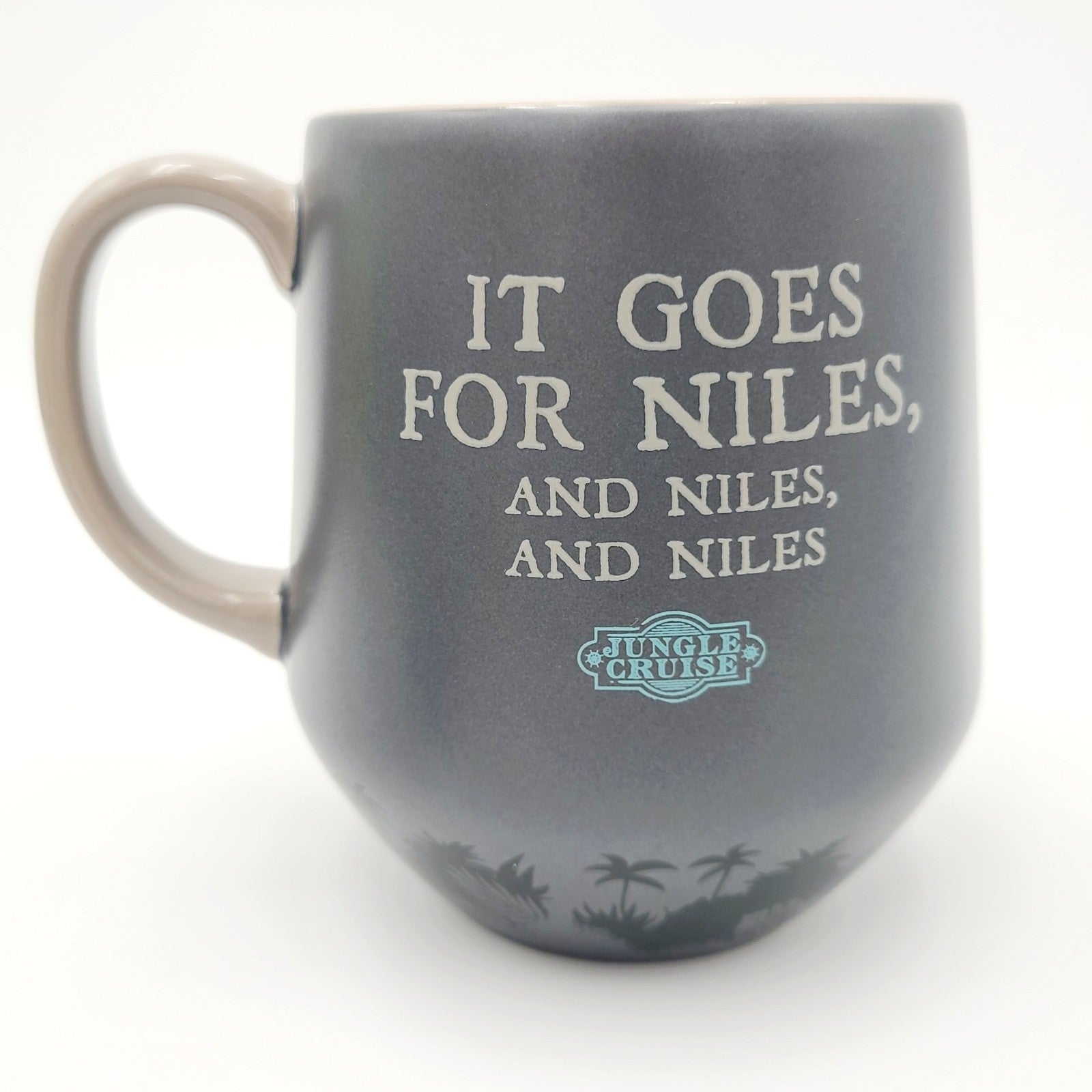 (1) Disney World Parks Jungle Cruise It goes for Niles, and Niles Coffee Mug NEW