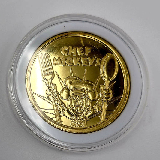 2025 Chef Mickeys Coin Walt Disney World Park Gold Color Metal Contemporary NEW
